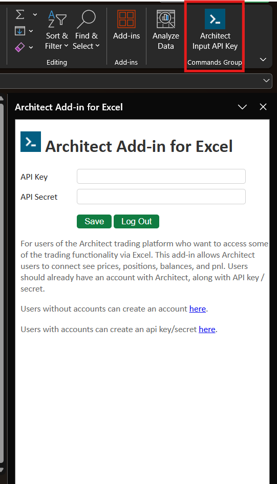 Search for Architect Add-in